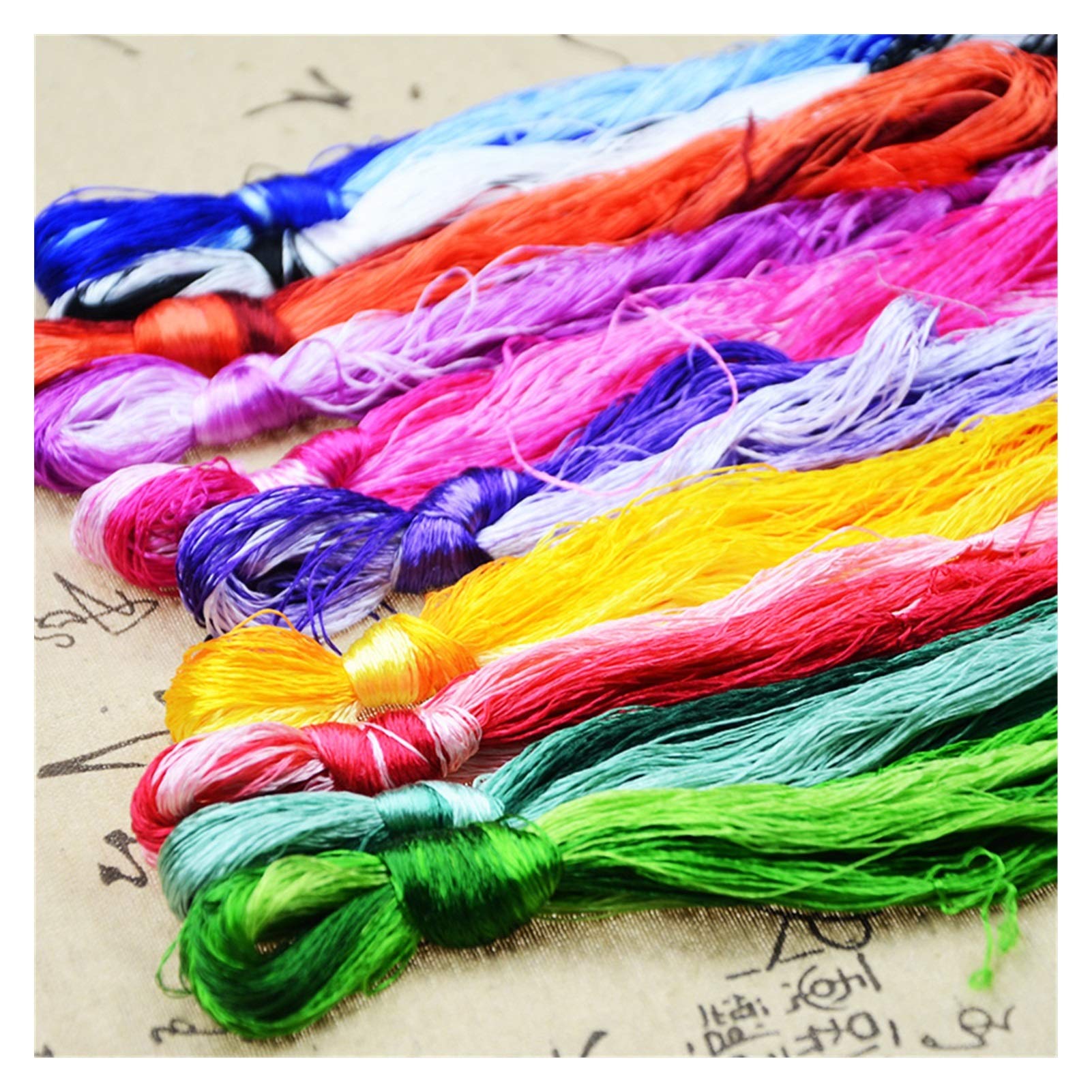 Filo da Ricamo Filo di Ricamo di Seta di 30/50/100 matasse Multicolor Filo Floss Fili di Gioielli Tessuti Fatti a Mano (Color : 200 Skeins)