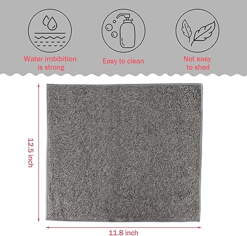 Miniatura 7 de 12 paños de limpieza de microfibra, trapos grises suaves, lavables, ultra absorbentes, multiusos, sin pelusas, reutilizables para el hogar, oficina,