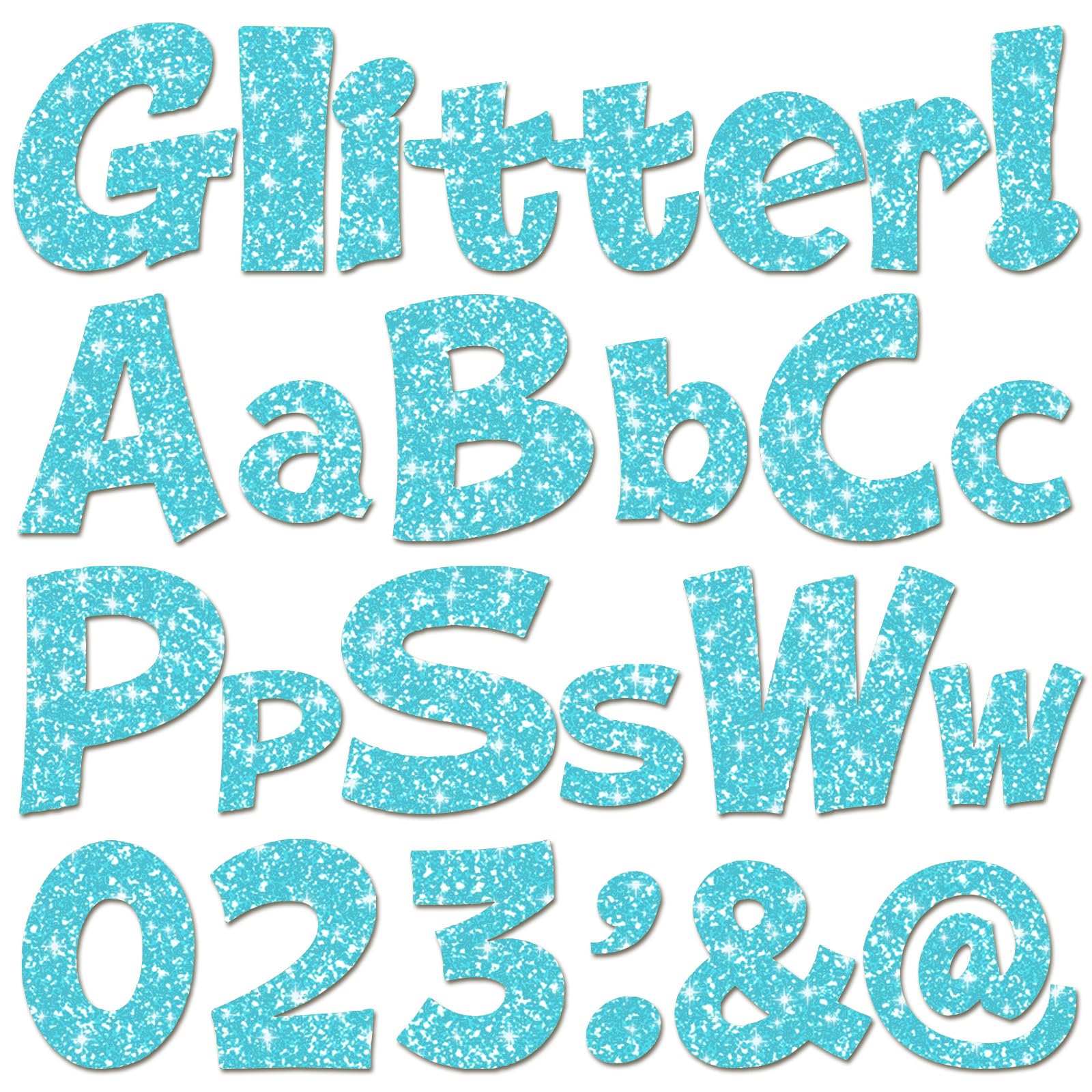 Colarr 144 Pcs Glitter Bulletin Board Letters for Classroom, 4 Inch