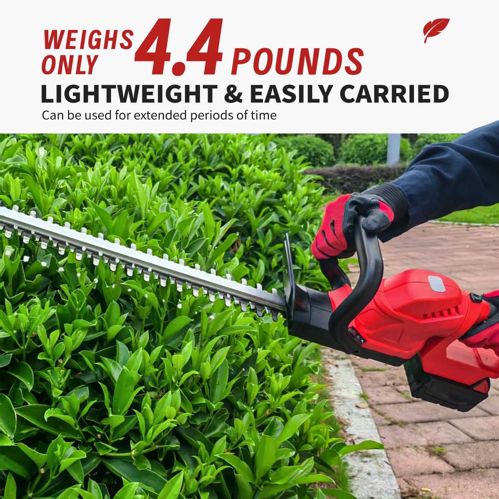 Akku-Heckenschere mit drehbarem Griff für Milwaukee M18 Akku, 52 cm bürstenlose Motorschneider, batteriebetrieben, elektrische Heckenschere, schnurlose Buschschere für Garten (Batterie nicht im