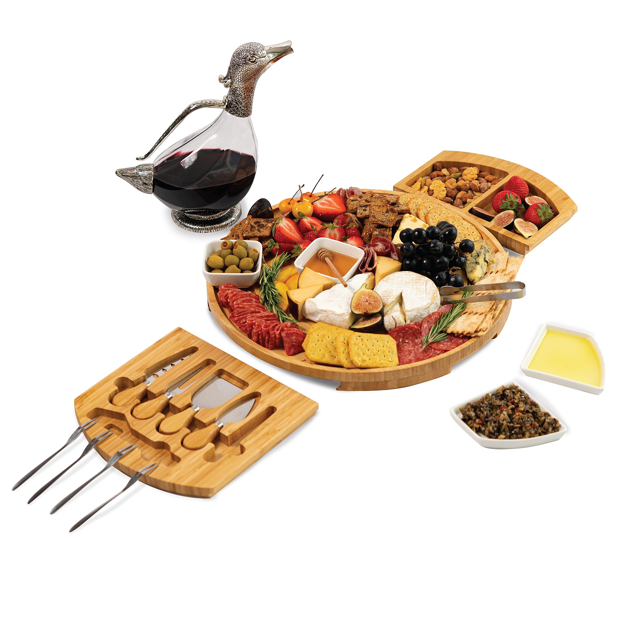 Buy Large Round Charcuterie Board Set 16 In, Round Cheese Board and