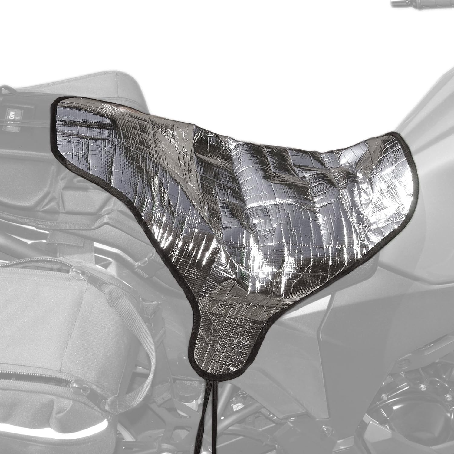 Sun Reflective Motorcycle Seat Cover Waterproof and Light Resistant Protection | Heat Resistant Shield for a Cooler Motorbike Seat | Compact with Nylon Drawstring Bag