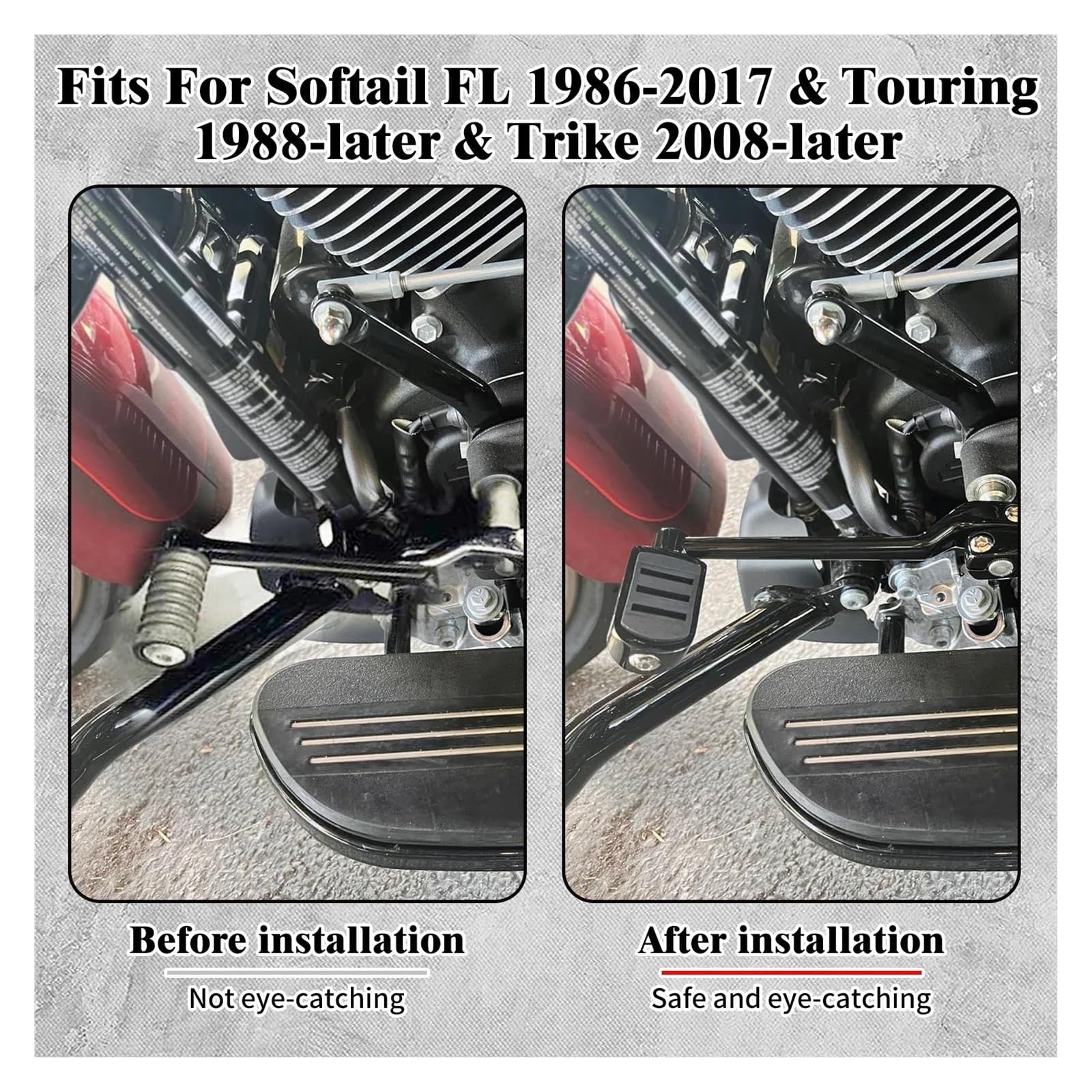 podnóżki motocyklowe Do Motocykla For Harley Softail Fat Boy Touring Road Glide Trike Dźwignia Zmiany Biegów Z Pedałami Zmiany Biegów szeroki podnóżek