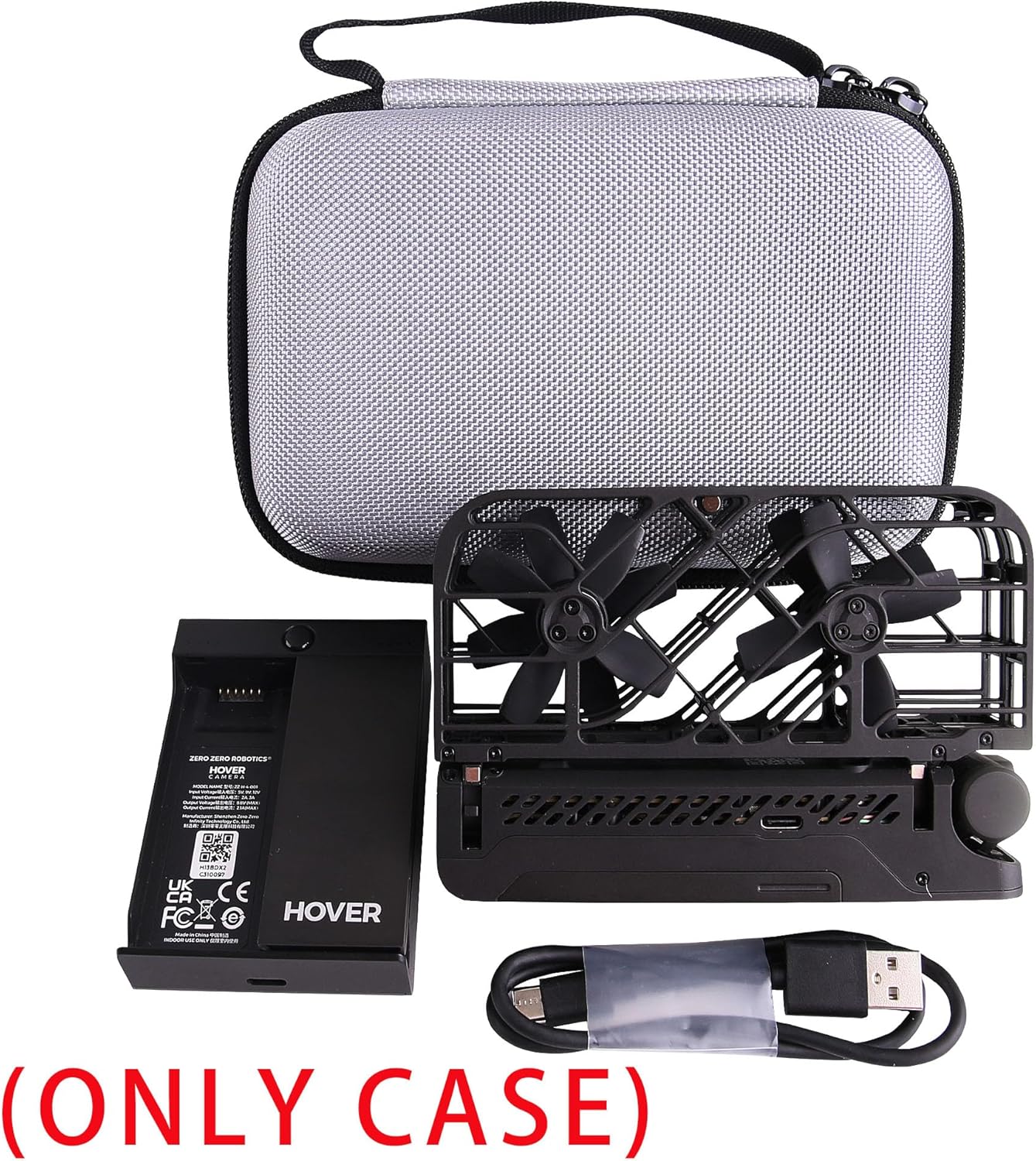 Hard EVA Carrying Case Compatible with HOVERAir X1 Drone with Camera Kit storage case (Big gray)