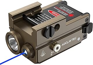 Pistol Flashlight Blue Laser Combo 420 Lumens Pistol Light Recharge Tatical Flashlight Fits for Picatinny MIL-STD-1913 Rail, Fits for Glock (with Built-in Battery)