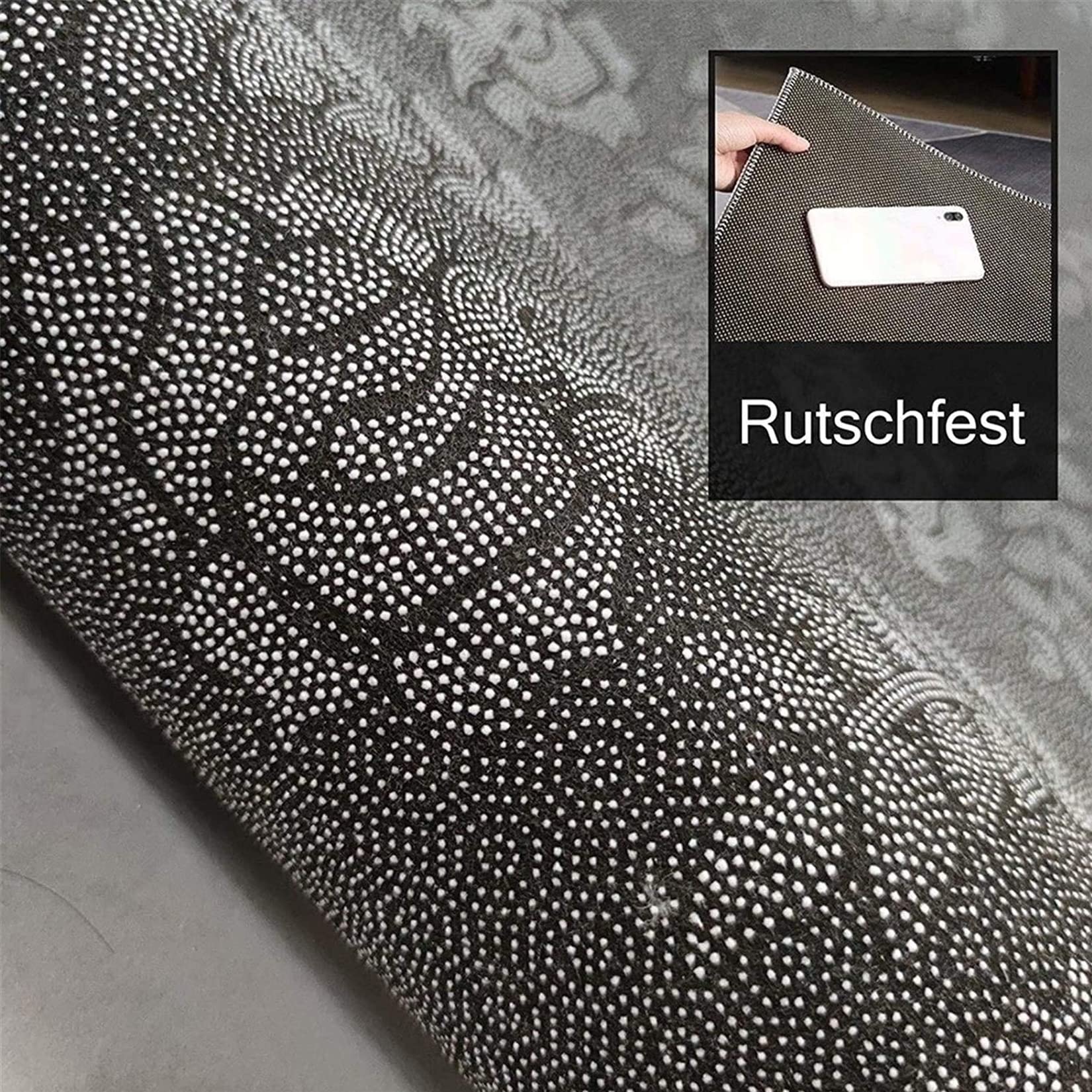 Generisch Fußmatte, Schmutzfangmatte, 90 x 130 cm, Viele Größen, rutschfest, individuelle Länge, moderner Wohnzimmerteppich für Schlafzimmer, Wohnzimmer-Fußmatten, D