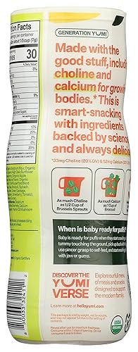 Miniatura 3 de Yumi Puffs orgánicos de brócoli de manzana, 1.5 onzas