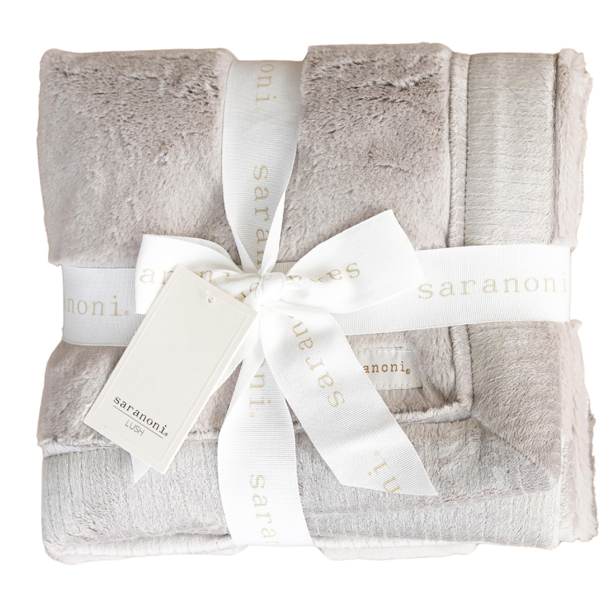 Saranoni Luxury Receiving Blankets for Babies | Ultra-Soft Lush and Boutique Quality Baby Blanket | Feather - 40” x 30”