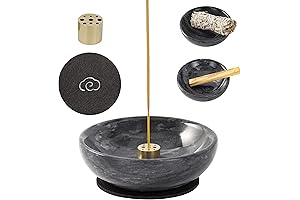 Attractive Natural Marble Incense Holder with Ample Incense Capacity