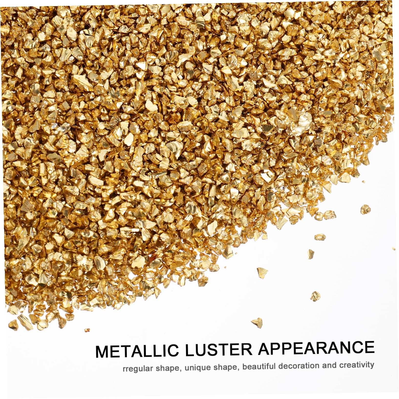 SOIMISS 500g Unregelmäßige Goldene Glassplitter Metallische Chips für Selbstgemacht Bastelarbeiten und Nageldesign Glasbruch Material für Dekorative Kunsthandwerk Projekte