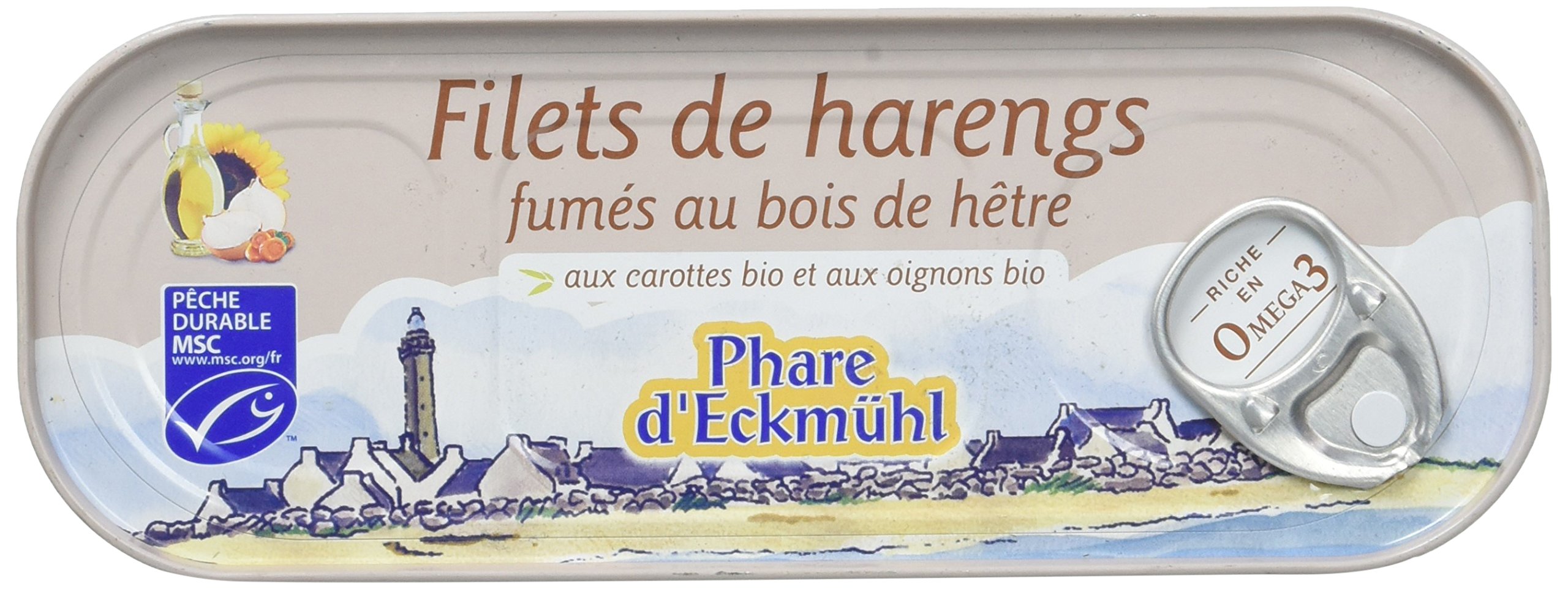Phare d'Eckmül Filets de Harengs Fumés au Bois de Hêtres Bio, 150 g