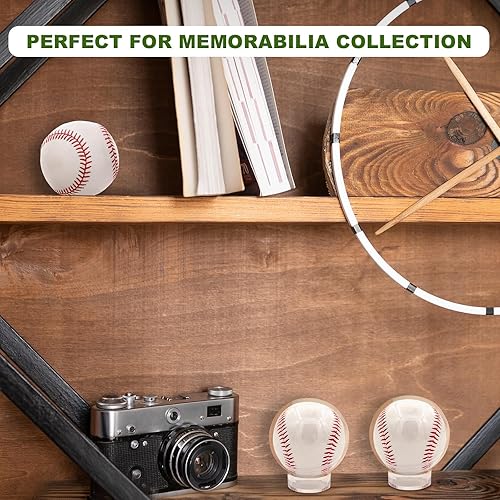 Miniatura 7 de Estuche de exhibición de béisbol, 10 unidades, soporte de béisbol de acrílico, transparente, caja de almacenamiento de recuerdos para autógrafos,
