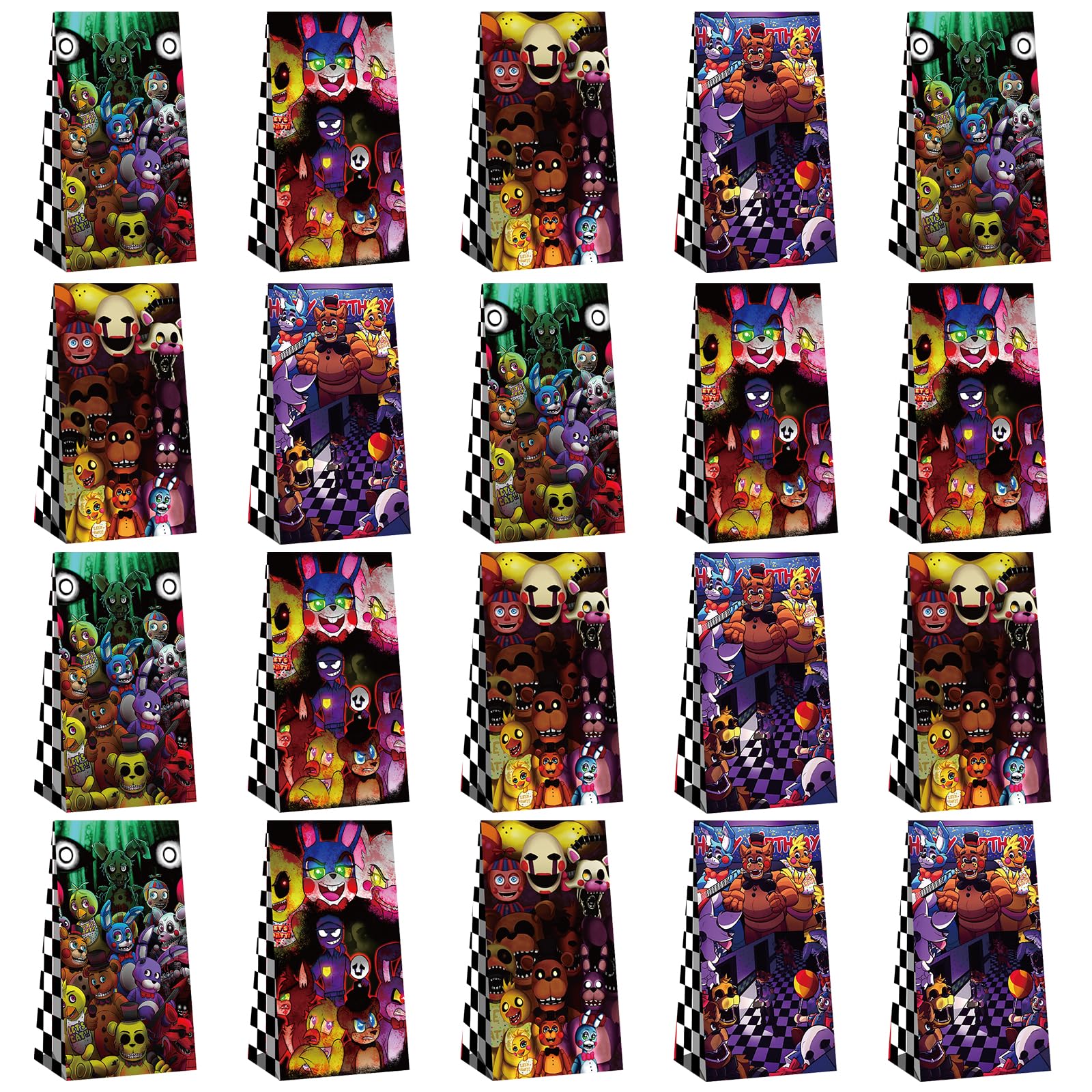 20 PCS Five Nights Goodie Bags Themed Boys Girls Kids Party
