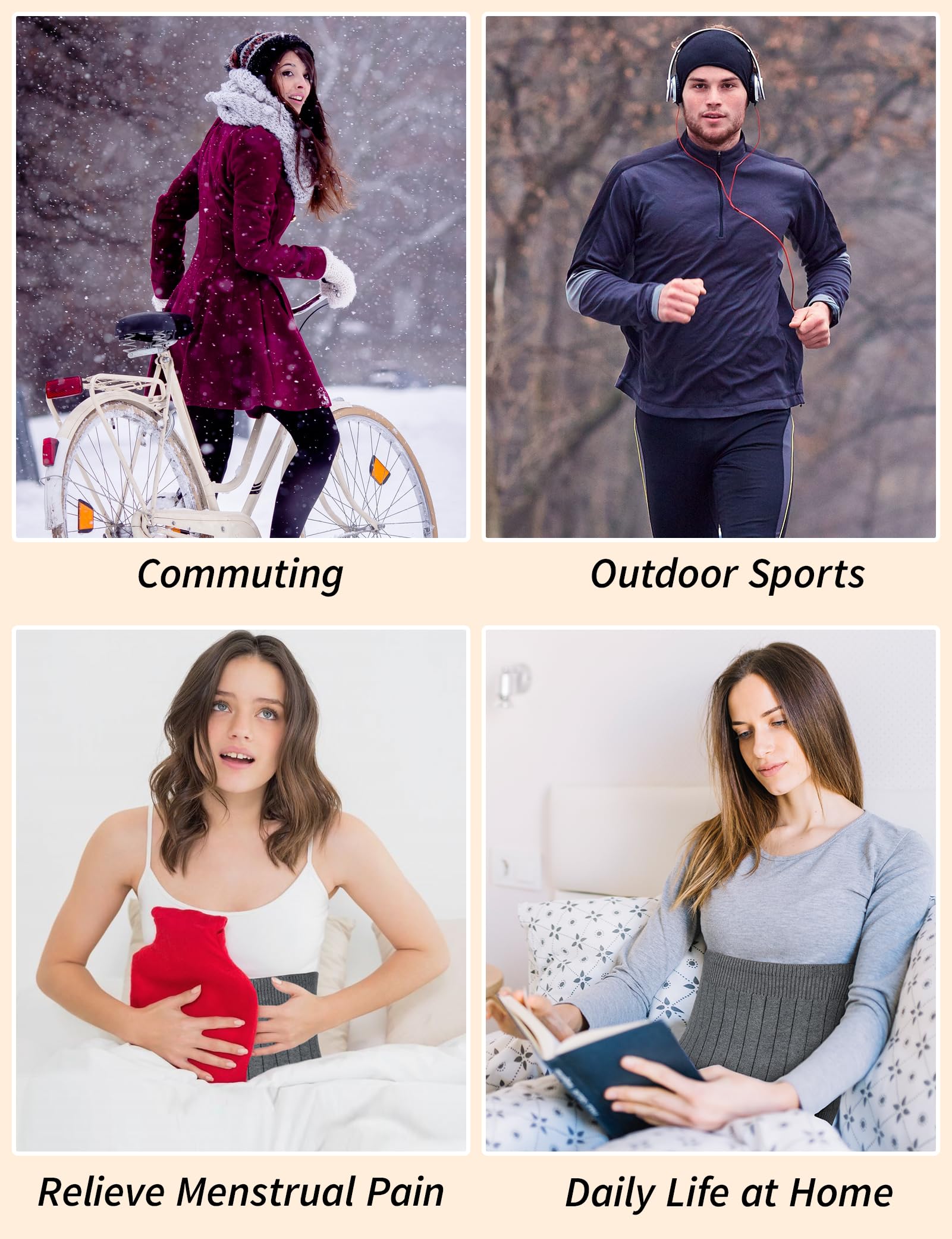 Becellen Faja Lumbar Lana, Cálido Elástico Abdomen Calentador Cachemira Faja Lumbar Mujer Dolor Espalda Anti-Frío Calentador de Riñón Invierno Cintura Soporte para Mujer Hombre