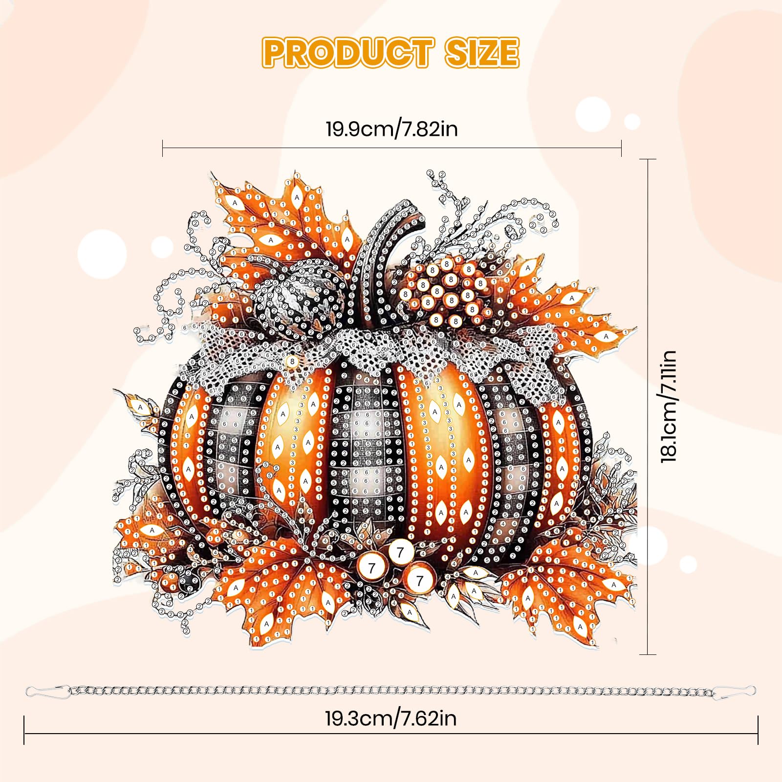 MOGTAA Autumn Diamond Art Hanging Ornaments with Chain - Image 4
