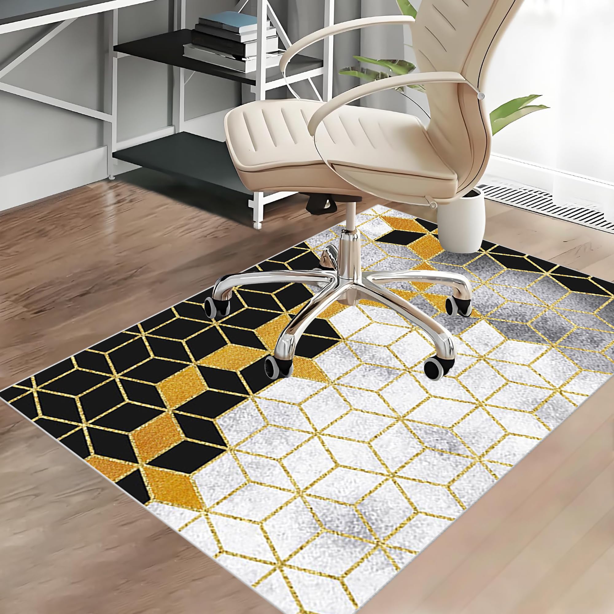 Tapis de Sol pour Fauteuil, Tapis Protection Sol Chaise Bureau, Tapis Chaise de Bureau Gaming, Tapis de Sol Bureau Tissu, Tapis de Protection en Bois/carrelage pour Bureau et Maison 200 x 230 cm