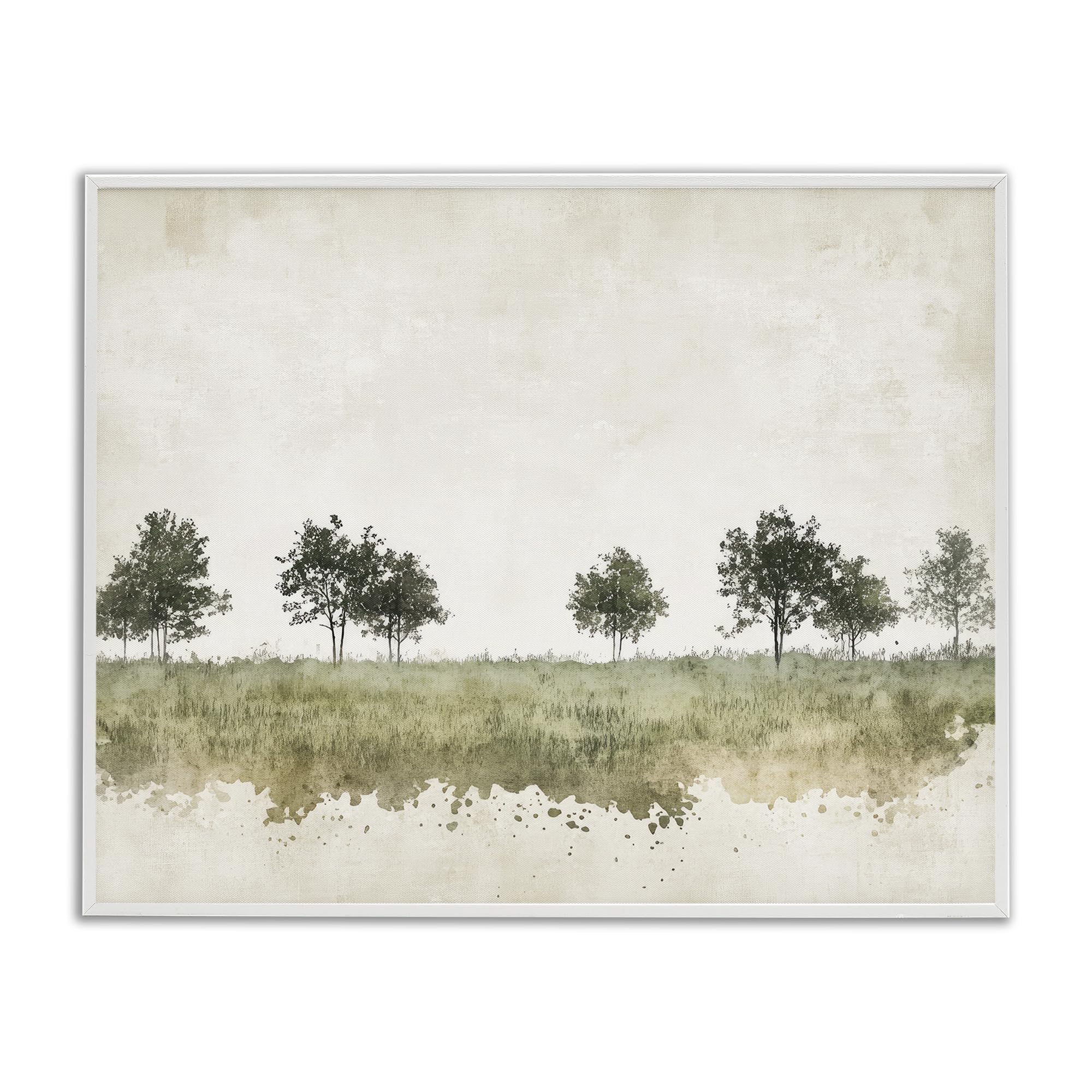 Still Woodland Mona Grace cadre blanc neutre Stupell Industries tableau nature poétique