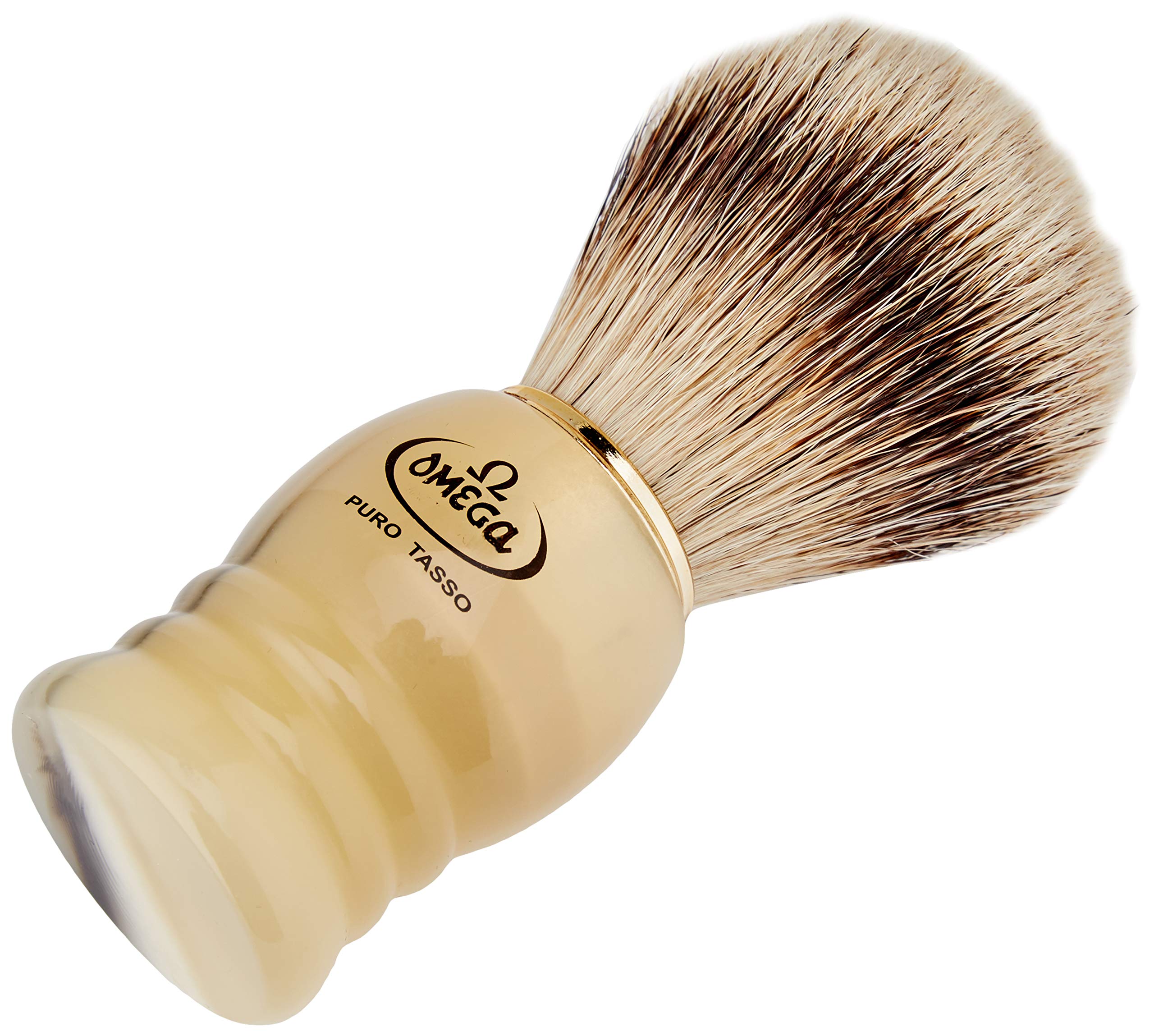 Omega 620 - Pennello da Barba in Puro Tasso Beige, 1 unità, 1