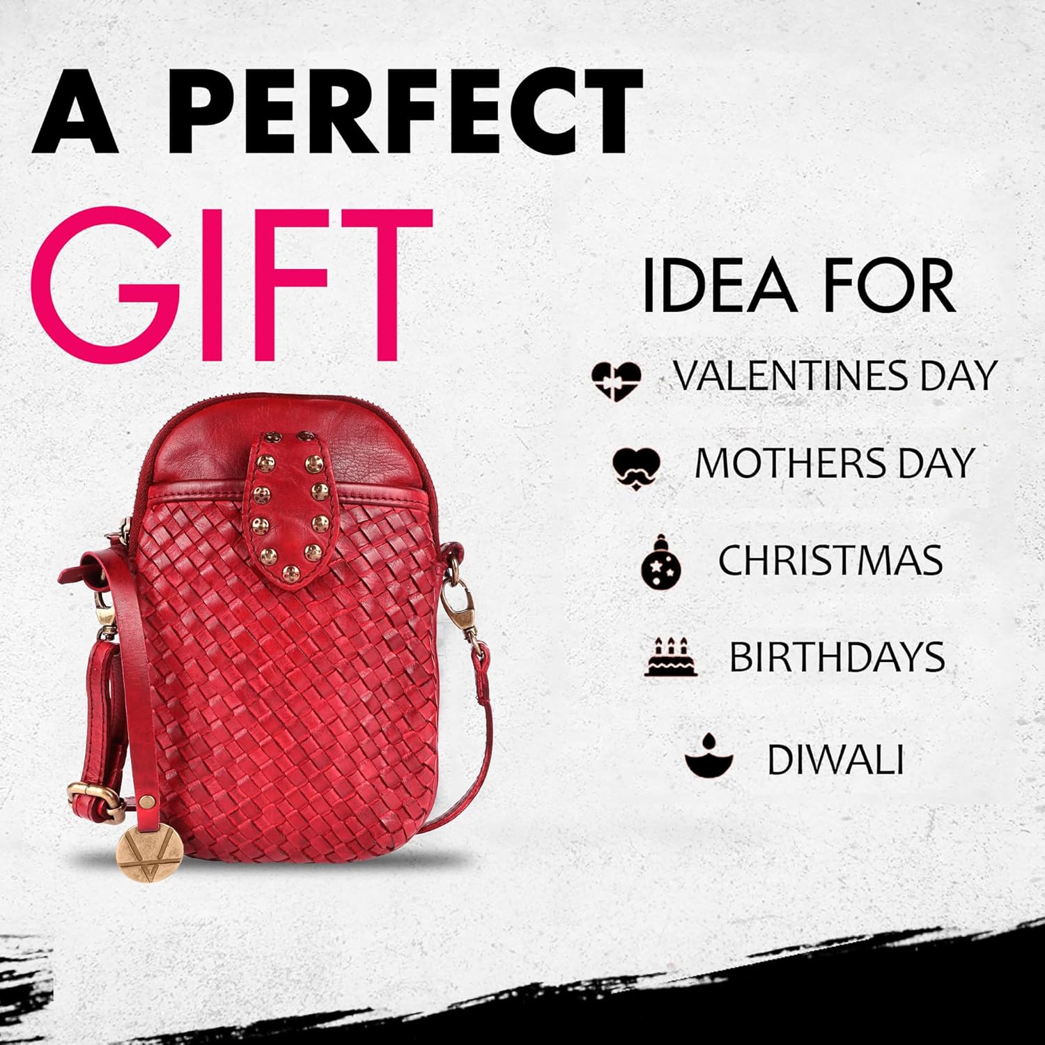 Genuine Leather Small Leather Crossbody Bags For Women Cell Phone Purse With Adjustable & Detachable Strap - Image 6