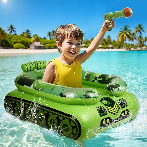 Miniatura 2 de Flotadores inflables de piscina para niños, juguetes de piscina con cañón de agua, balsas flotantes, lago, playa, fiesta, piscina, juguetes para