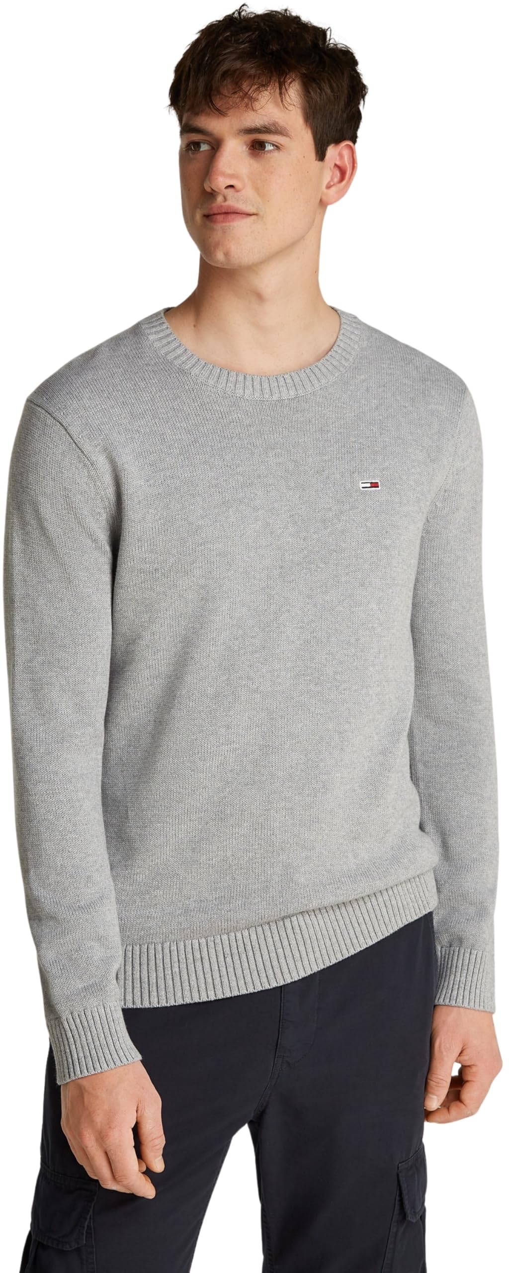 Tommy Jeans Herren Pullover Slim Fit Crew Neck Sweater Strickpullover