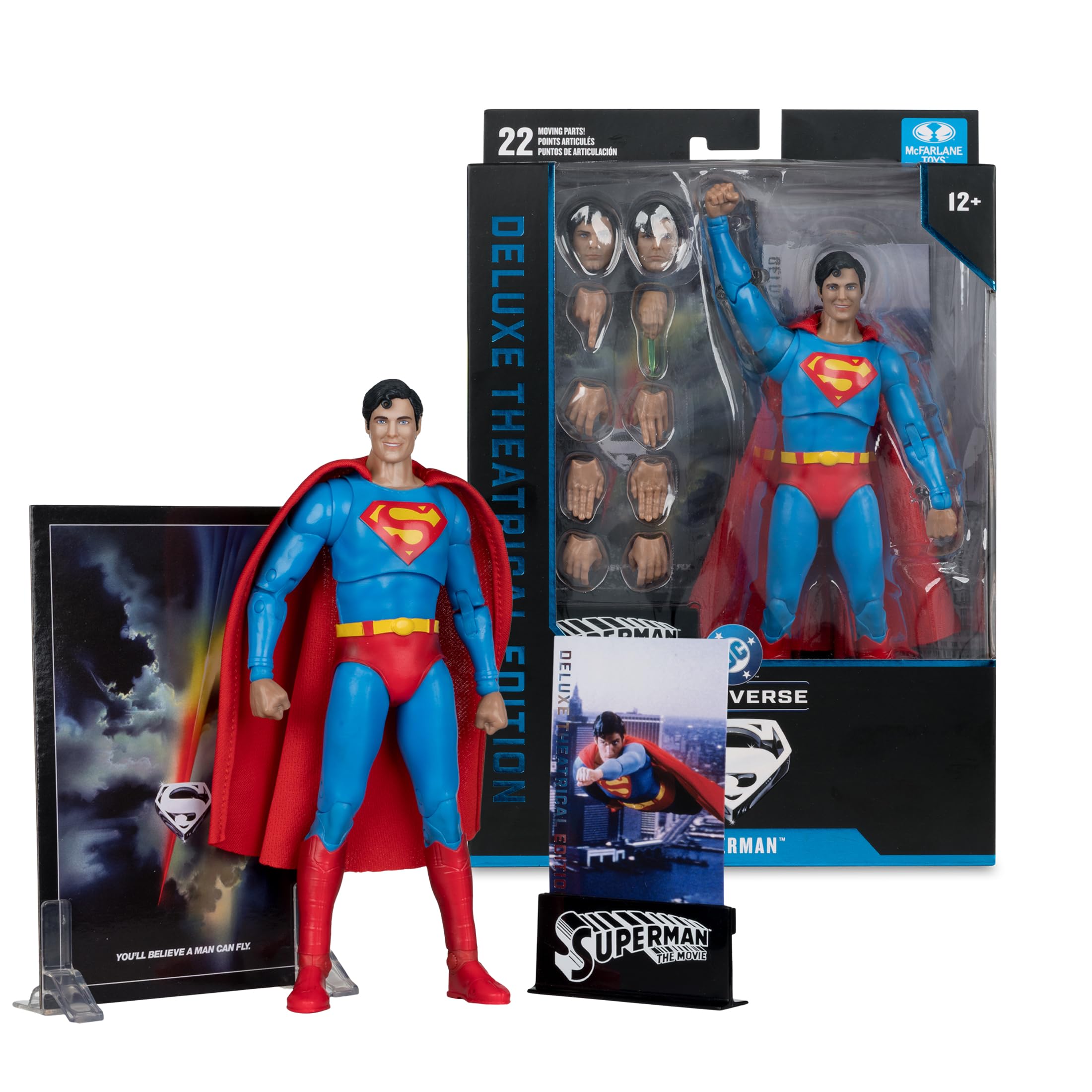 McFarlane DC Multiverse Superman (Superman: The Movie 1978) Figura de acción de 7 Pulgadas (edición teatral de Lujo) Juguetes