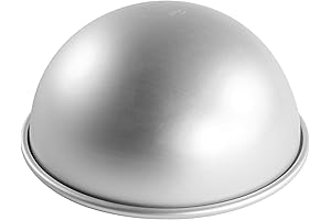 Fat Daddio's PHA-8 Anodized Aluminum Non-Stick Hemisphere Cake Pan, 8 x 4 Inch