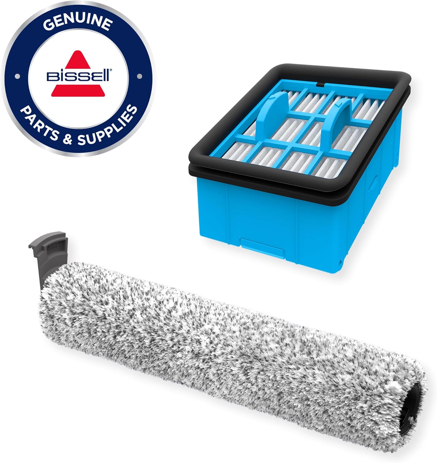 BISSELL CrossWave Multi Surface Accessory Kit Including 1 Multi-Surface Brush Roll and 1 Filter, New Genuine OEM Parts, 4046