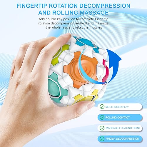 Miniatura 4 de Juguetes antiestrés, bola mágica de rompecabezas de arco iris, bolas antiestrés con 50 puntos de contacto de masaje, juego de rompecabezas para