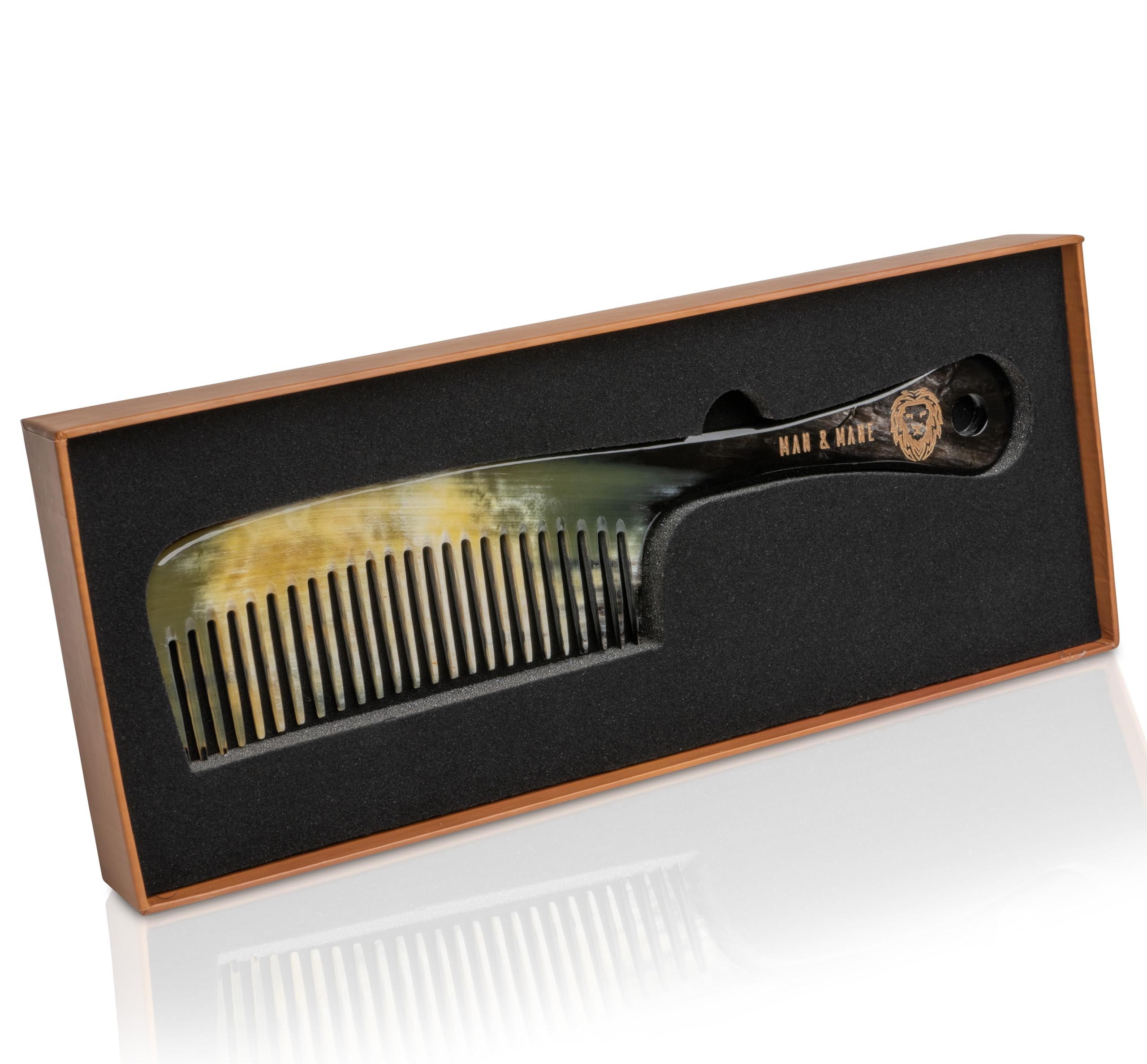 MAN & MANE Premium Handmade 100% Oxhorn Anti-Static Detangling Styling and Hair Combs Combo Pack for Men and Women - Image 4