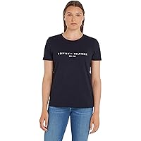Tommy Hilfiger Donna T-Shirt Maniche Corte Heritage Scollo Rotondo