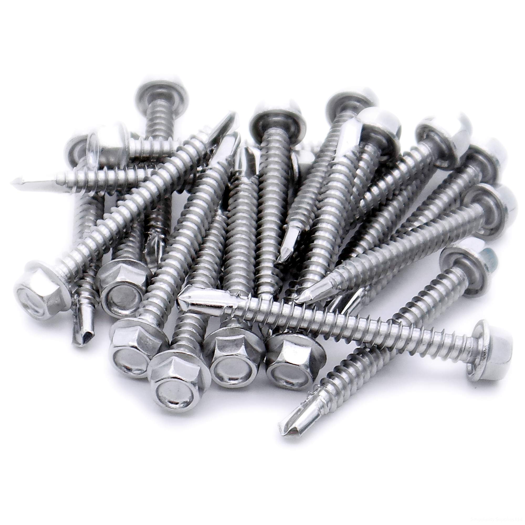 Singularity Supplies No.10 X 1.3 (4.8Mm X 32Mm) Hex Self-Drilling Screw (Flanged) - Stainless Steel (A2) (Pack Of 20)