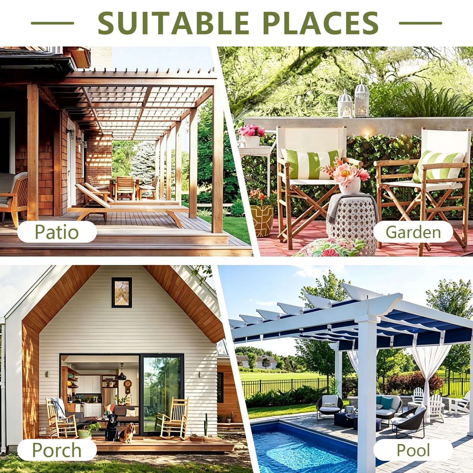 Outdoor Vorhang Wetterfest, Outdoorvorhänge mit Ösen und Gewichteten Säcken, für Pavillon Terrasse Pergola Balkon Garten, 2er Set, B 132 x H 243cm (Dunkelgrau)