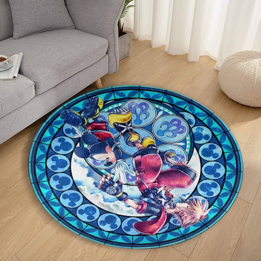 Amazon｜円形マット キングダムハーツ カーペット ラウンドマット