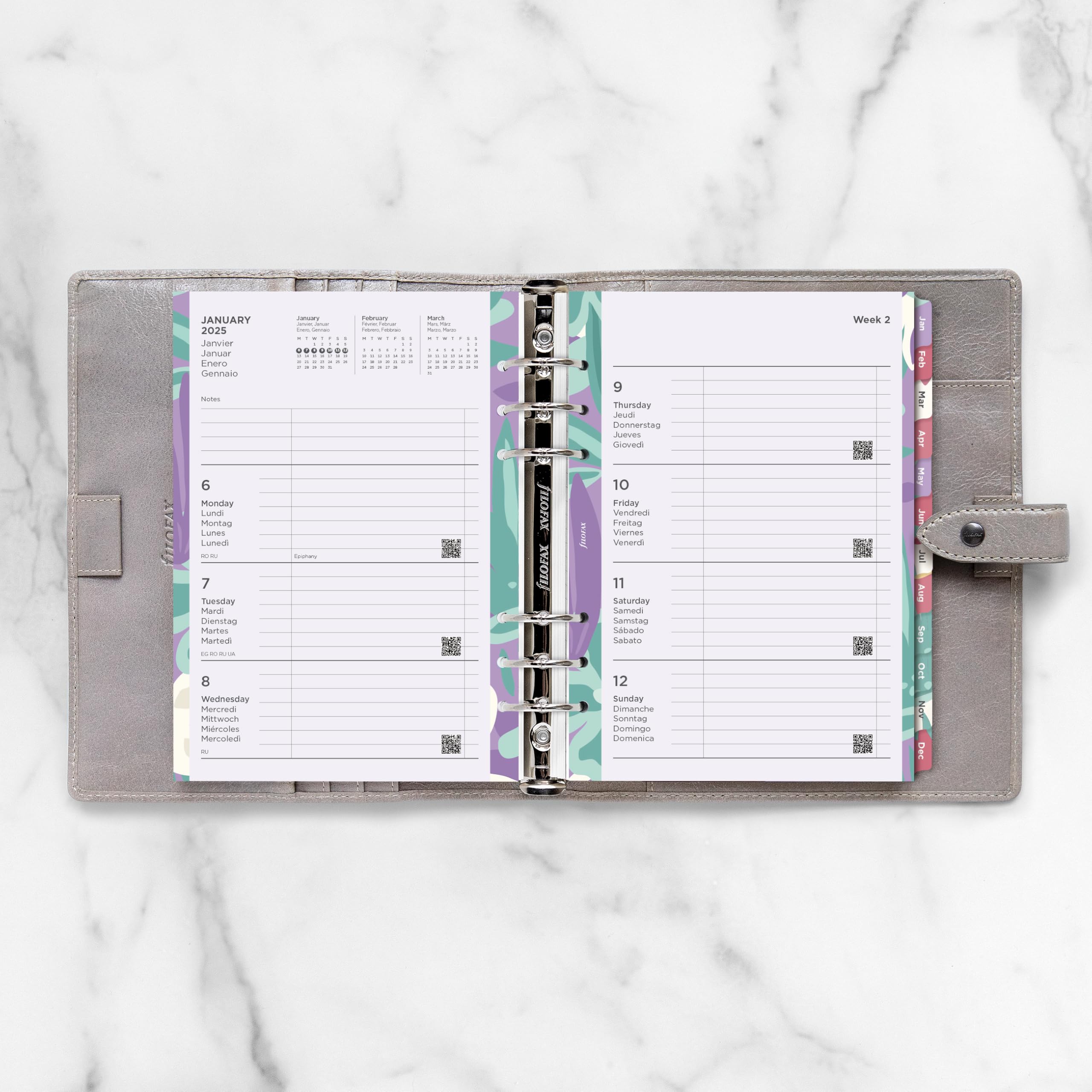 Filofax Personal Filofax Calendar Diary Refill, A5 Size, Vertical Year ...