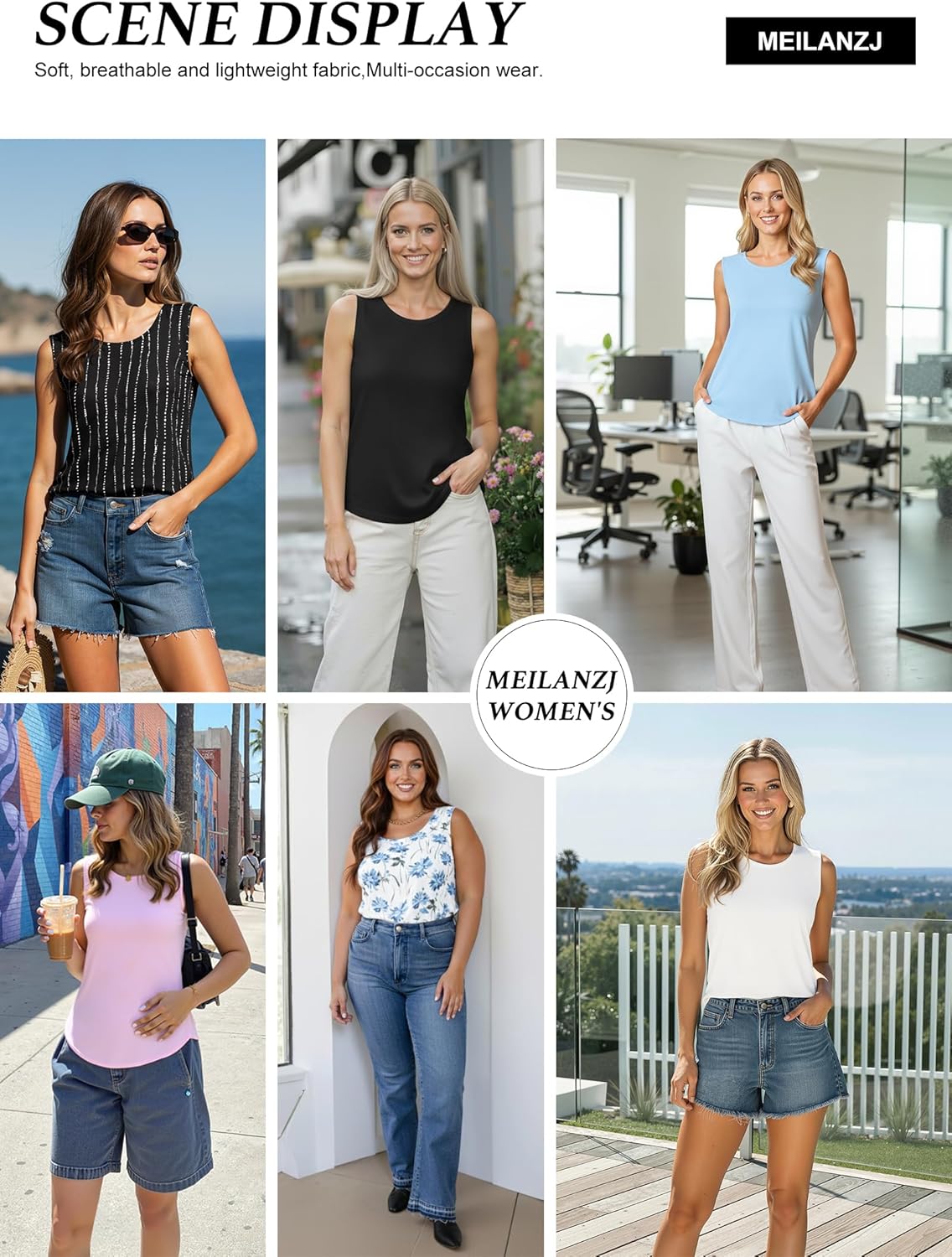 Women's Sleeveless Chiffon Tank Top Business Casual Blouse Tunic Top - Image 4