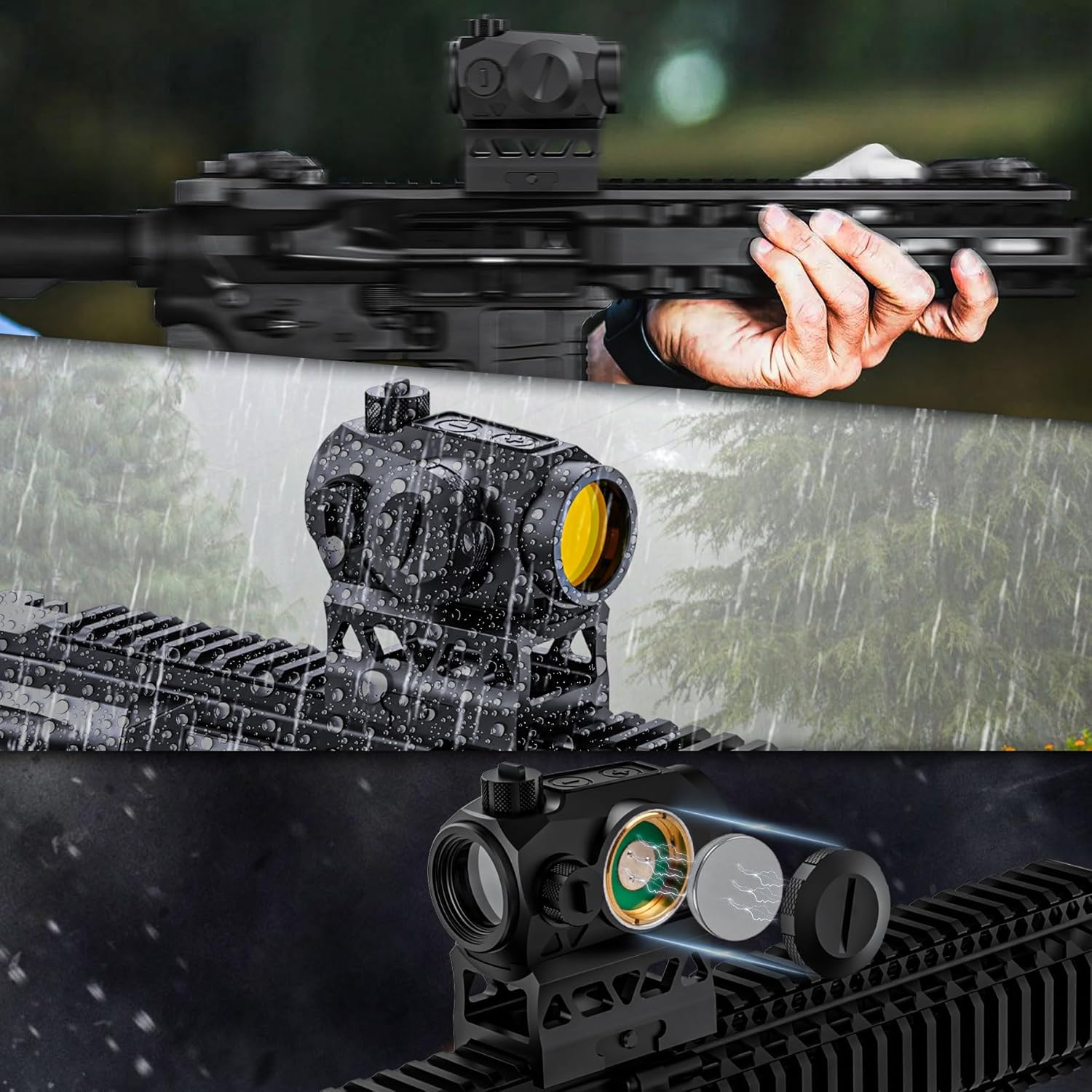 Red Dot Sight,2 MOA Red Gun Sight,1x20mm for Pistol and Rifle Red Dot Optics Shake Wake Rifle Scopes for Durable Waterproof Outdoor Gun