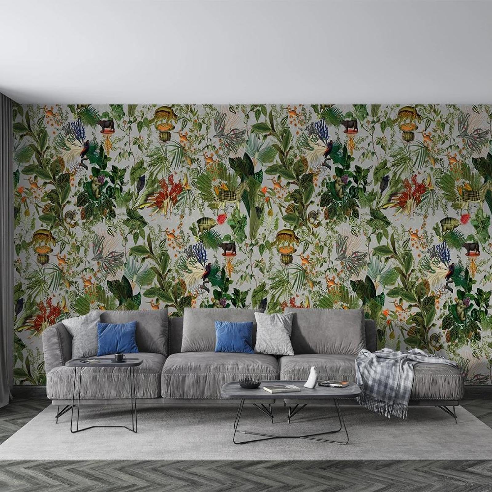 Papier peint mural 3D intissé ILIYA grand format pour salon