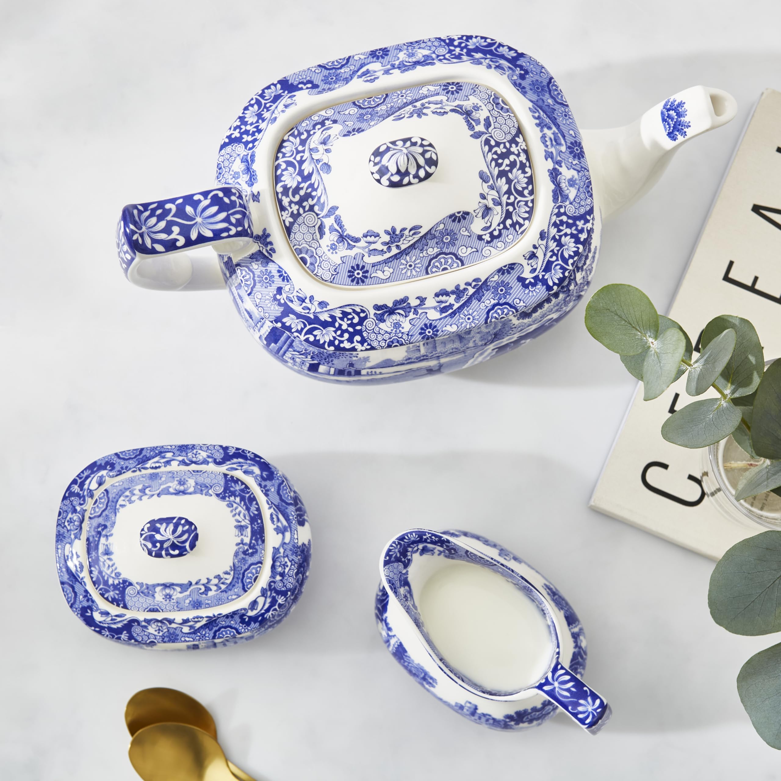 Spode Crémier italien bleu (bleu, blanc)