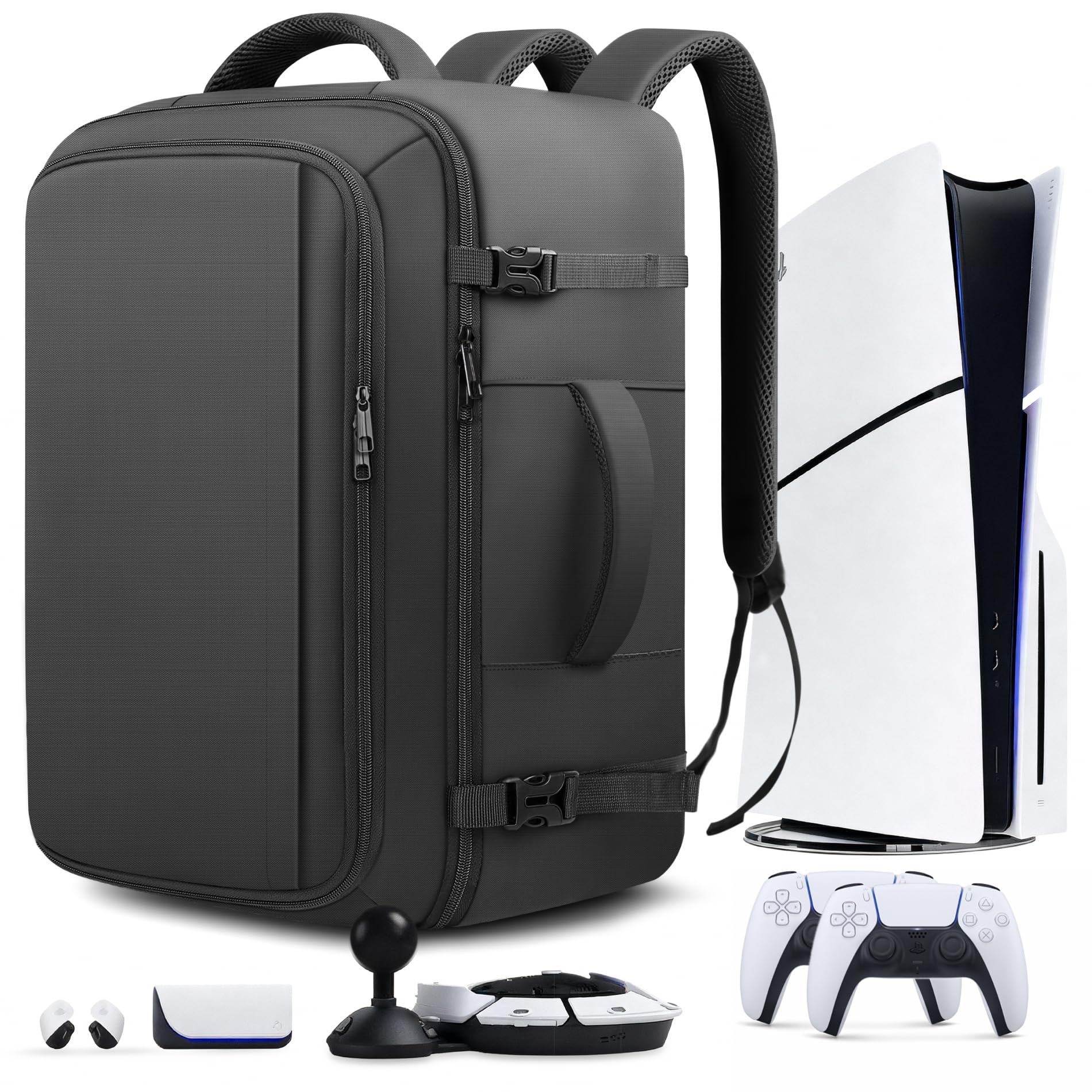 Carrying Case for PS5 Protective Travel Backpack Fits for Playstation 5 Console Headset 15 6 Laptop More Game