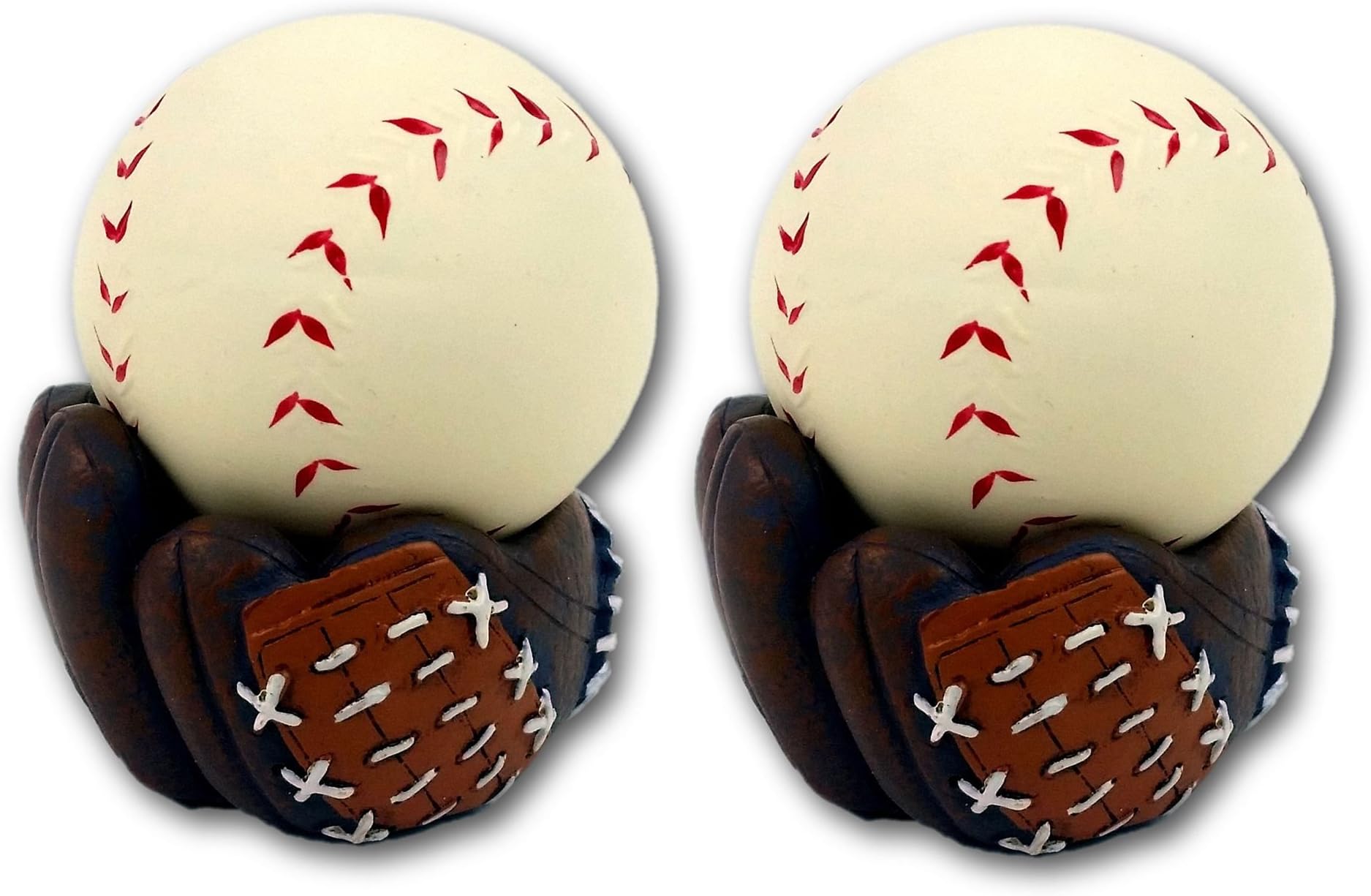 Oberstuff Baseball Stress Ball with Baseball Glove Stand, 2PACK