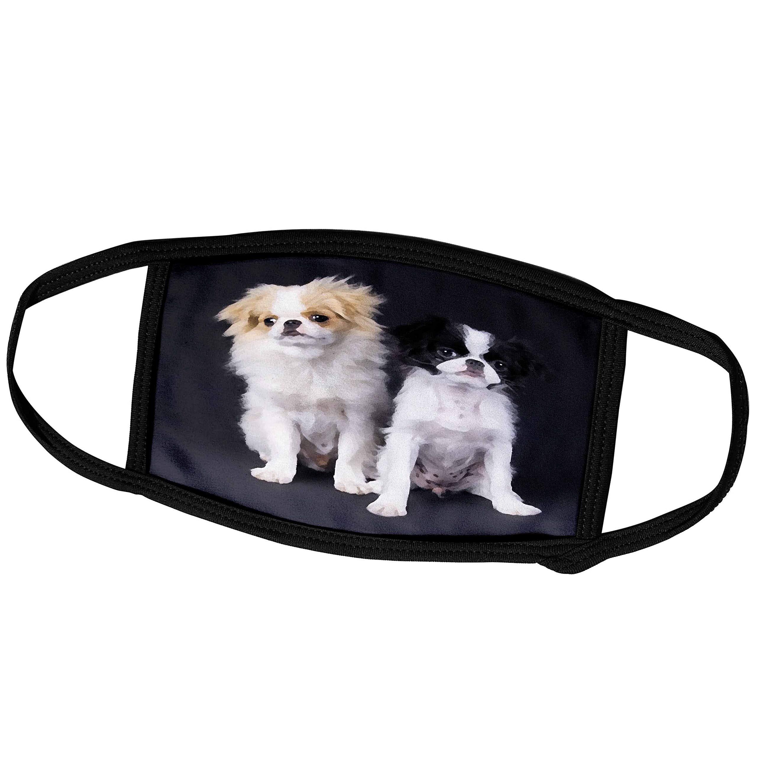 3dRose Japanese Chin - Face Mask, 6.7 by 4.3-inch (fm_4243_2)