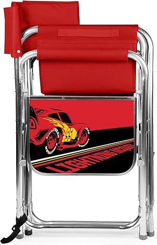 Miniatura 5 de PICNIC TIME Mesa auxiliar deportiva, playa, silla de campamento para adultos, 36.6 x 18.5 x 32.9, Disney Pixar Cars Lightning McQueen - Rojo