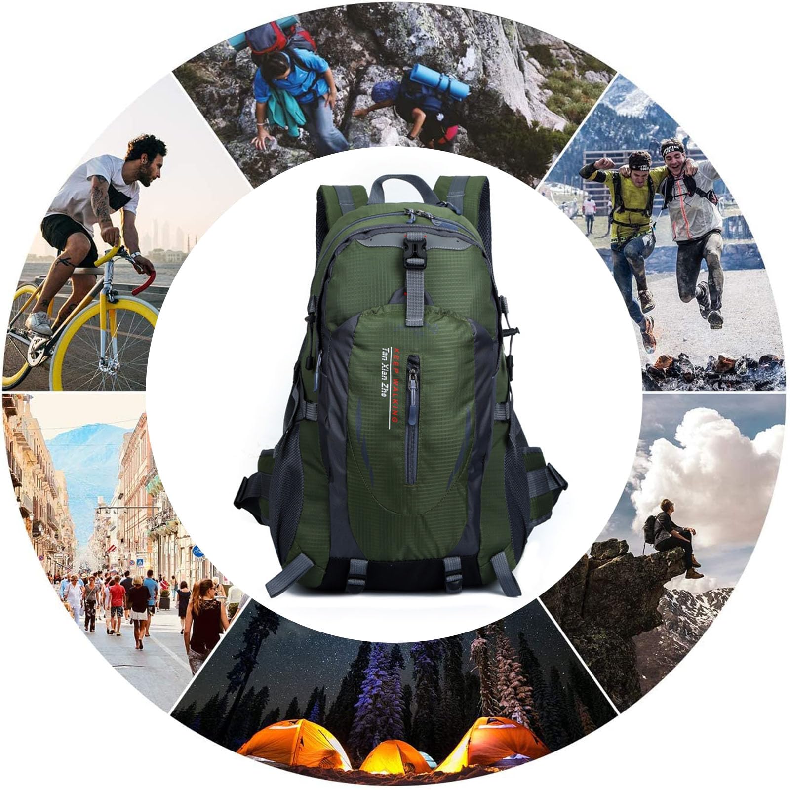 40L Zaino da Trekking Impermeabile Hiking Backpack per Donna Uomo - Ciclismo Arrampicata Sport