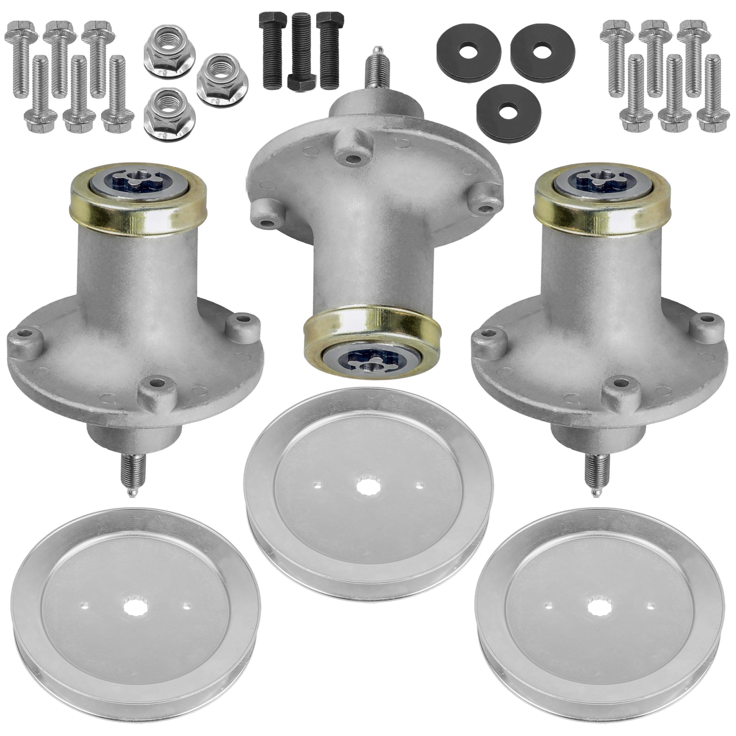 Amazon.com : Caltric 3 x Spindle Assembly with Pulley Compatible