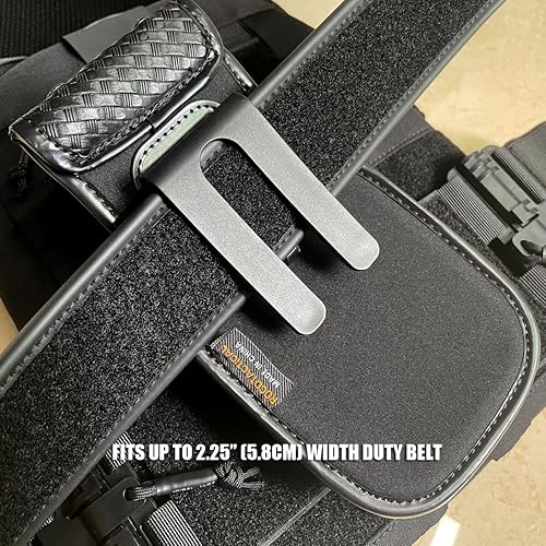 Miniatura 6 de ROCOTACTICAL Bolsa de radio universal con clip de cinturón giratorio 360 para cinturón de servicio, bolsa de radio de tejido de canasta para