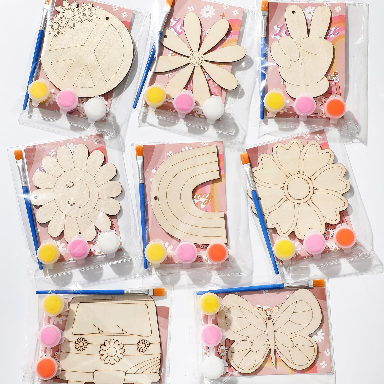 Photo 1 of Saypacck 24 Pc Groovy Boho Hippie Paint Craft Kits