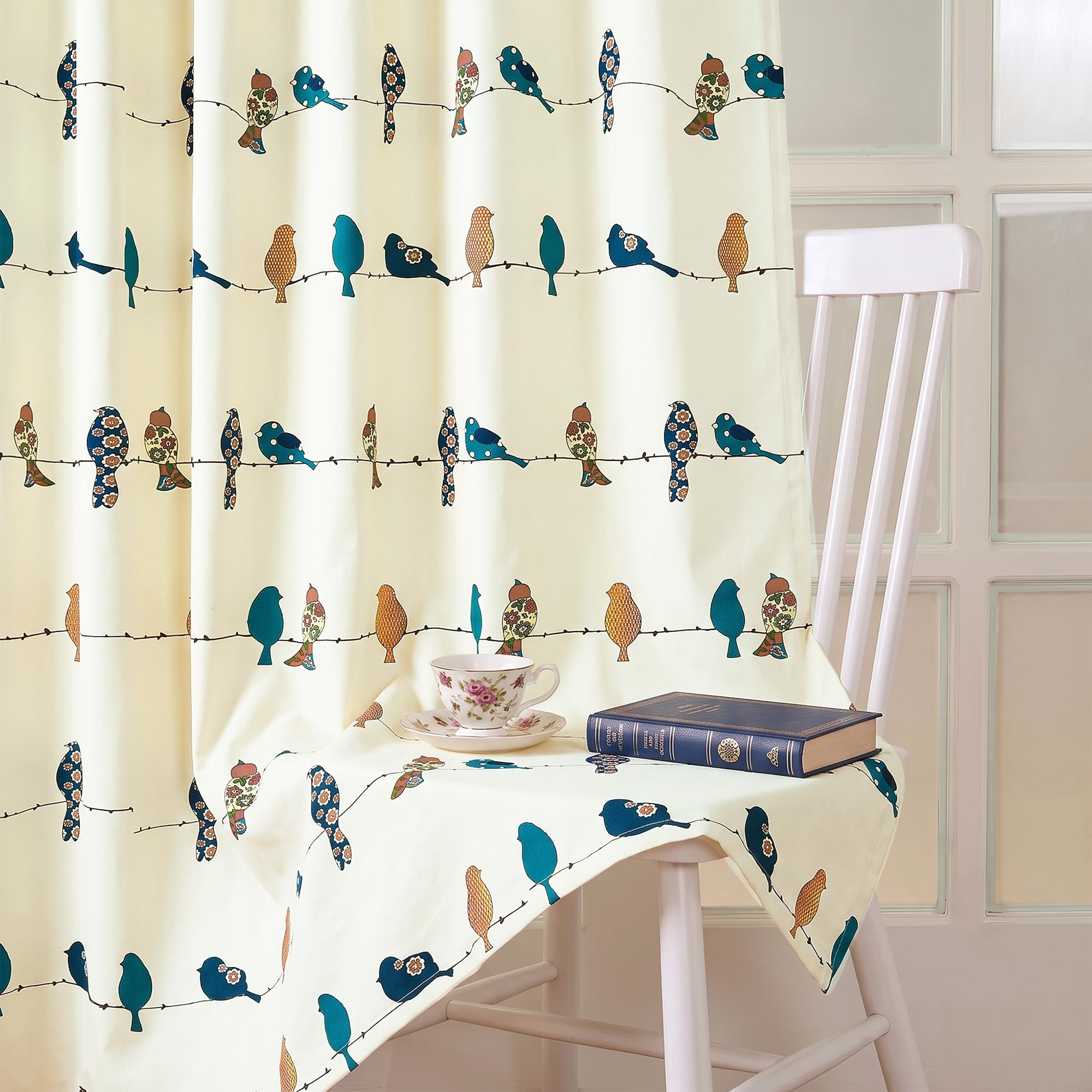 Bohemian Cotton Curtains - 8ft Long Set of 2 -1