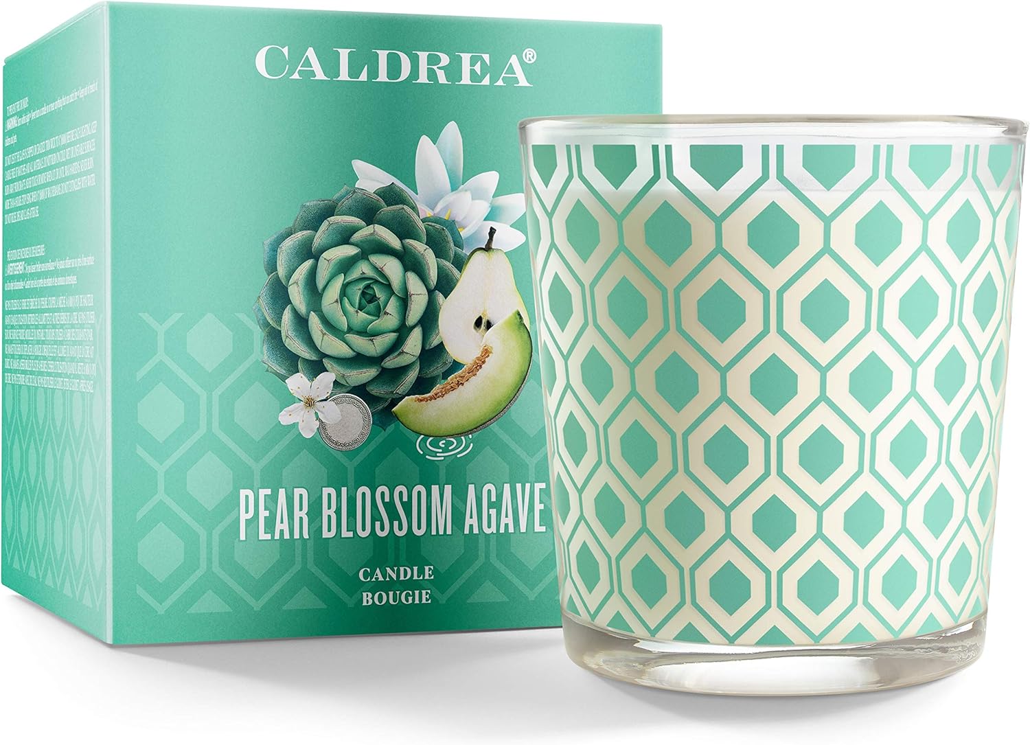 Caldrea Scented CAndle, Made With Essential Oils And Other Thoughtfully Chosen Ingredients, 45 Hour Burn Time, Pear Blossom Agave Scent, 8.1 Oz : Everything Else