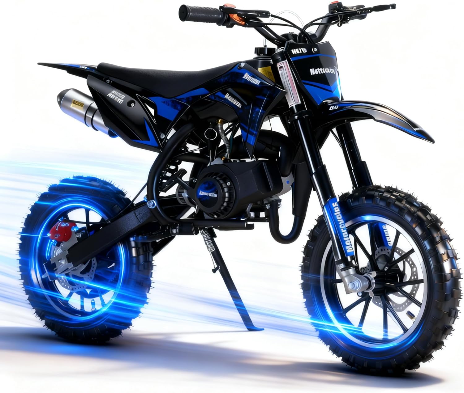 50CC 2-Stroke Dirt Bike Gas for Kids | Mini Bike | Pocket Motor & Powered Motorcycle | Off-Road Moto | Front Rear Disc Brakes | Inverted Hydraulic Shock Absorption | Easy Pull Start | Birthdasy Gifts